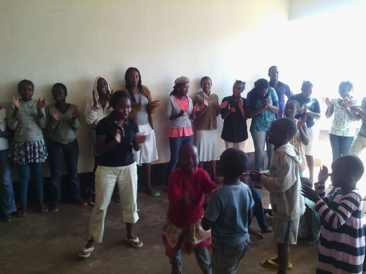 Children taking part in Sister For Sister Kenya support activities